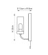 Edrea Bathroom Wall Lamp Chrome Plate Frosted Glass 1x G9-9