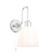 Piper Bathroom Wall Lamp Chrome Plate Gloss Opal Glass 1x E27-1