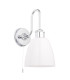 Piper Bathroom Wall Lamp Chrome Plate Gloss Opal Glass 1x E27-9