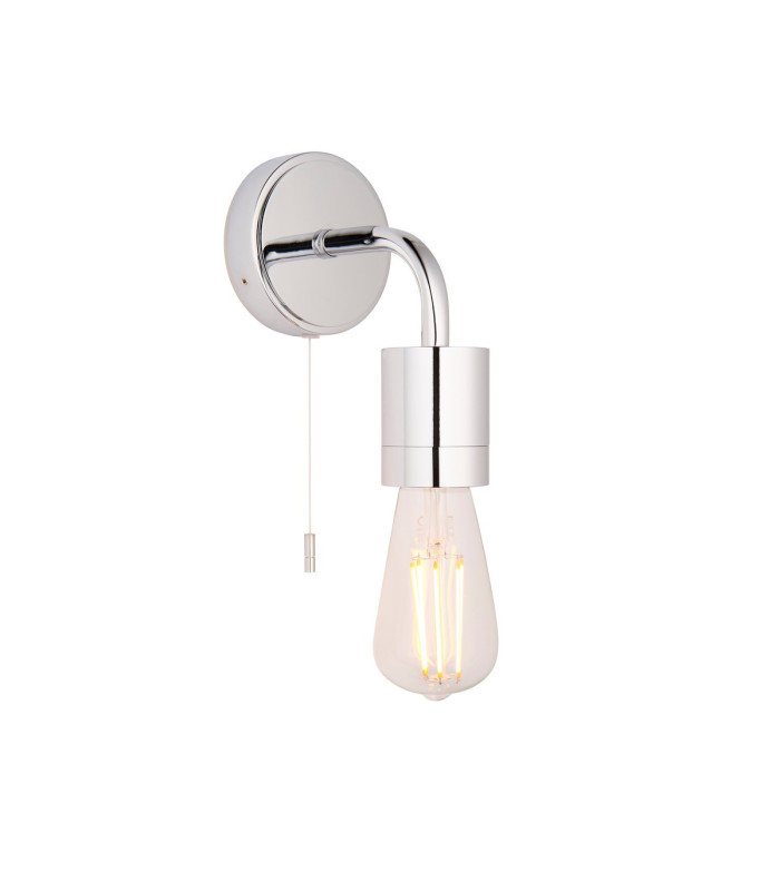 Modern Bathroom Wall Lamp Chrome Plate 1x E27-1
