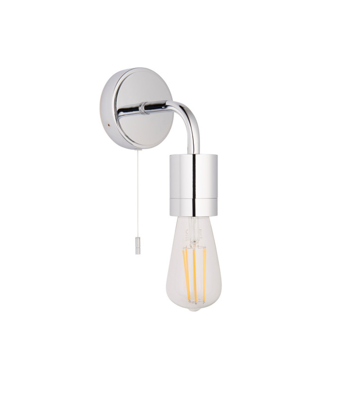 Modern Bathroom Wall Lamp Chrome Plate 1x E27-8