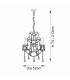 Berkley Chandeliers Aged Silver Paint Clear Cut Glass 3x E14-10