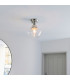 Camberley Bowl Semi Flush Ceiling Light Bright Nickel Plate Clear Glass 1x E27-2