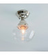 Camberley Bowl Semi Flush Ceiling Light Bright Nickel Plate Clear Glass 1x E27-4