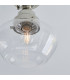 Camberley Bowl Semi Flush Ceiling Light Bright Nickel Plate Clear Glass 1x E27-5