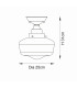 Camberley Bowl Semi Flush Ceiling Light Bright Nickel Plate Clear Glass 1x E27-8