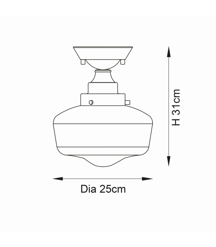 Camberley Bowl Semi Flush Ceiling Light Bright Nickel Plate Clear Glass 1x E27-8