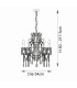 Berkley Chandeliers Aged Silver Paint Clear Cut Glass 5x E14-10