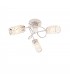3 Light Bathroom Semi flush Chrome, Glass Detail IP44, G9 - 1