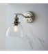 Hansen Dome Wall Lamp Bright Nickel Plate Clear Glass 1x E14-2