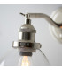 Hansen Dome Wall Lamp Bright Nickel Plate Clear Glass 1x E14-7