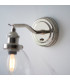 Hansen Dome Wall Lamp Bright Nickel Plate Clear Glass 1x E14-8