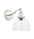 Hansen Dome Wall Lamp Bright Nickel Plate Clear Glass 1x E14-9