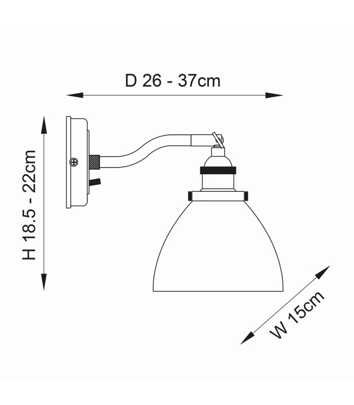 Hansen Dome Wall Lamp Bright Nickel Plate Clear Glass 1x E14-10