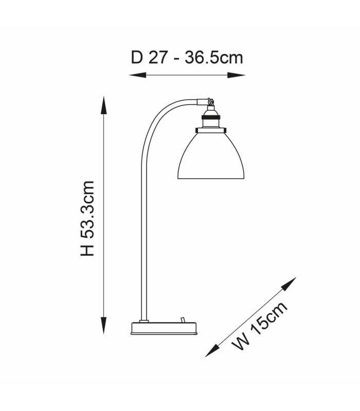 Hansen Desk Task Lamp Bright Nickel Plate Clear Glass 1x E14-10