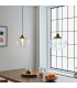Camberley Dome Pendant Ceiling Light Antique Brass Plate Clear Glass 1x E27-3