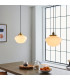 Camberley Dome Pendant Ceiling Light Brass Plate Opal Glass 1x E27-3