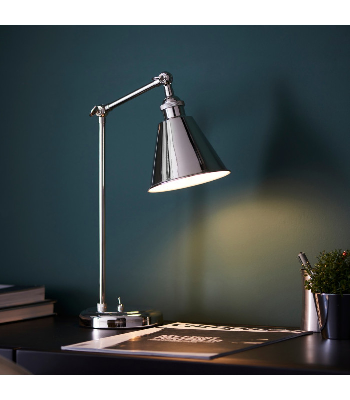 Hal Desk Task Lamp Bright Nickel Plate 1x E14-2