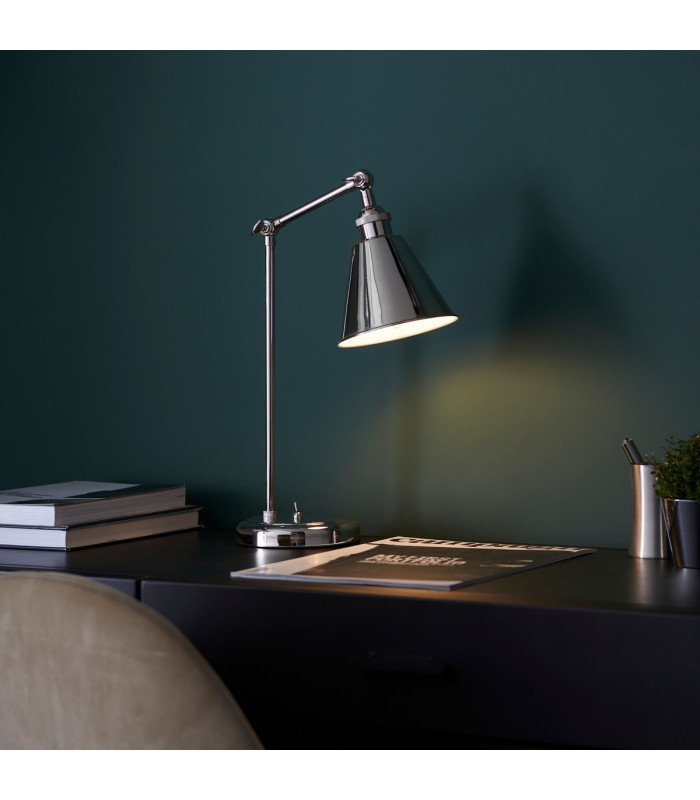 Hal Desk Task Lamp Bright Nickel Plate 1x E14-4