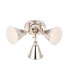 Hal Multi Arm Semi Flush Ceiling Lamp Bright Nickel Plate 3x E14-1