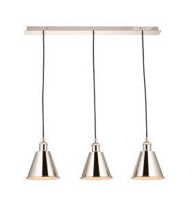 Hal Ceiling Spotlight Bar Bright Nickel Plate 3x E27-1