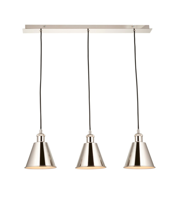 Hal Ceiling Spotlight Bar Bright Nickel Plate 3x E27-1