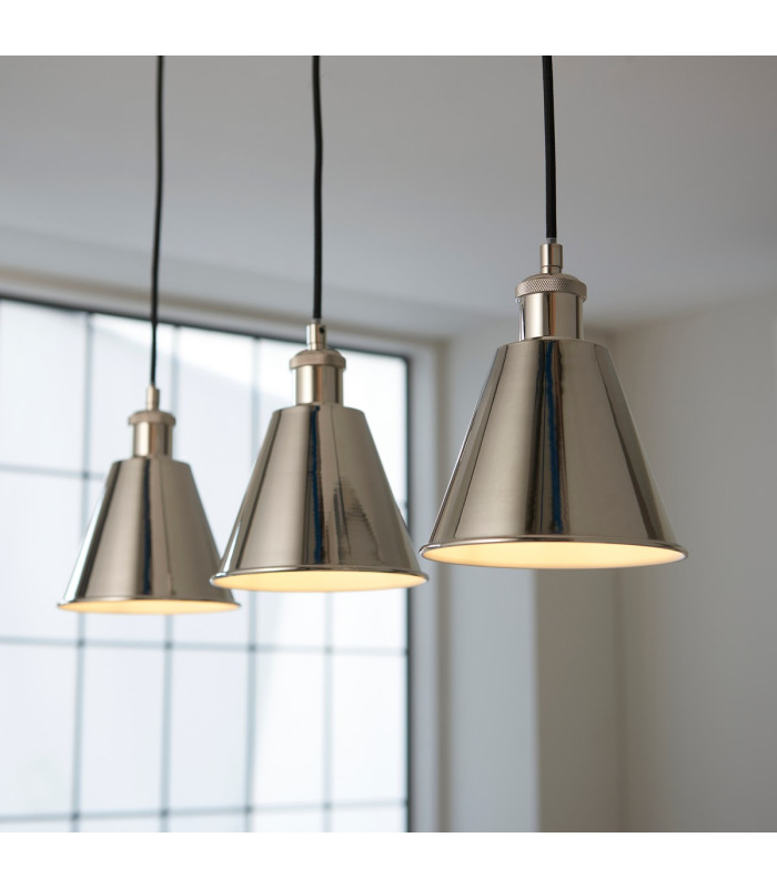 Hal Ceiling Spotlight Bar Bright Nickel Plate 3x E27-4