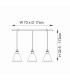 Hal Ceiling Spotlight Bar Bright Nickel Plate 3x E27-8