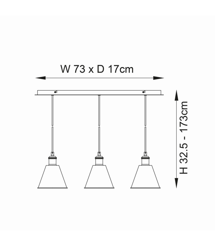 Hal Ceiling Spotlight Bar Bright Nickel Plate 3x E27-8