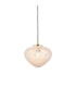 Mali Globe Pendant Ceiling Light Satin Brass Plate, White Confetti Glass, 1x E27