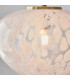 Mali Globe Pendant Ceiling Light Satin Brass Plate, White Confetti Glass, 1x E27