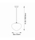Mali Globe Pendant Ceiling Light Satin Brass Plate, White Confetti Glass, 1x E27