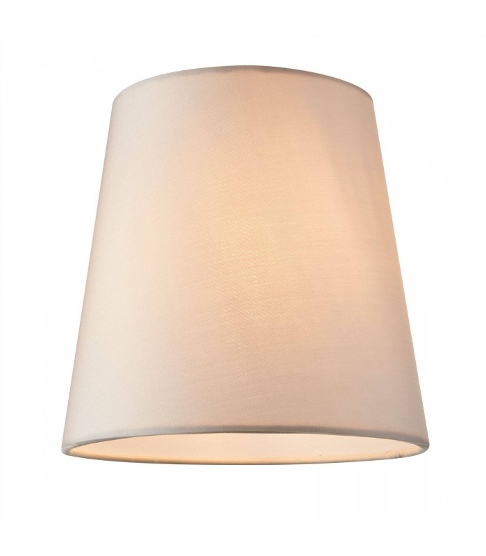 1 Light Shade Vintage White Silk, Gloss White Paint, E14 - 1