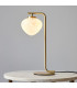 Mali Table Lamp Satin Brass Plate, White Confetti Glass, 1x G9