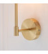 Sancerre Wall Lamp with Shade Satin Brass Plate, Vintage White Fabric, 1x E14