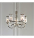 Henbury Multi Arm Pendant Ceiling Light Bright Nickel Plate, Ribbed Bubble Glass, 5x E14