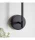 Sancerre Wall Lamp with Shade Matt Black, Vintage White Fabric, 1x E14