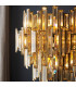 Viviana Pendant Ceiling Light Gold Effect Plate, Champagne Crystal, 15x E14