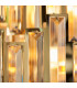Viviana Pendant Ceiling Light Gold Effect Plate, Champagne Crystal, 15x E14