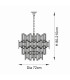 Viviana Pendant Ceiling Light Gold Effect Plate, Champagne Crystal, 15x E14