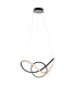 Francisca Integrated LED Pendant Ceiling Light Textured Black, Clear Faceted Acrylic, 1x Integrated LED