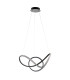Francisca Integrated LED Pendant Ceiling Light Textured Black, Clear Faceted Acrylic, 1x Integrated LED