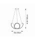 Francisca Integrated LED Pendant Ceiling Light Textured Black, Clear Faceted Acrylic, 1x Integrated LED