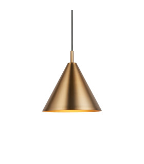 Cape Dome Pendant Ceiling Light Warm Antique Brass Plate, 1x E27