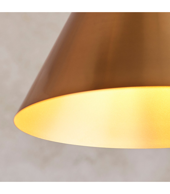 Cape Dome Pendant Ceiling Light Warm Antique Brass Plate, 1x E27