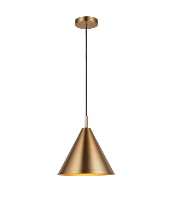Cape Dome Pendant Ceiling Light Warm Antique Brass Plate, 1x E27