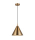 Cape Dome Pendant Ceiling Light Warm Antique Brass Plate, 1x E27