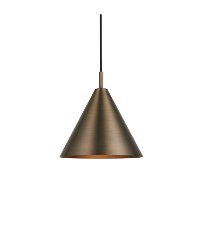 Cape Dome Pendant Ceiling Light Brushed Antique Bronze Plate, 1x E27