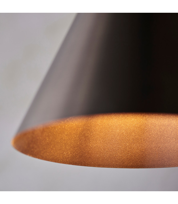 Cape Dome Pendant Ceiling Light Brushed Antique Bronze Plate, 1x E27