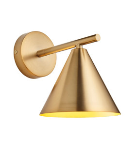 Cape Dome Wall Lamp Warm Antique Brass Plate, 1x E14